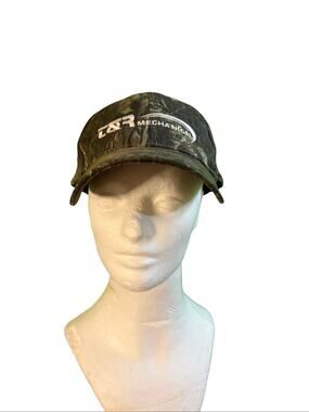 TAR Mechanical Mossy Oak Camo Adjustable Hat Embroidered Logo One Size Cotton